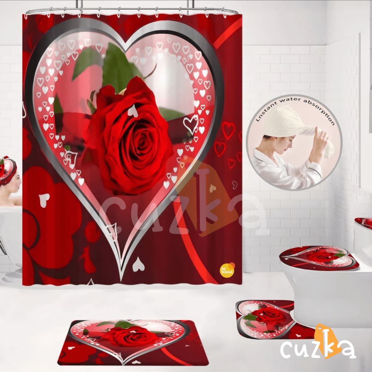 CASATEX - Juego De Baño Lujoso  De 7 Piezas Decorativas