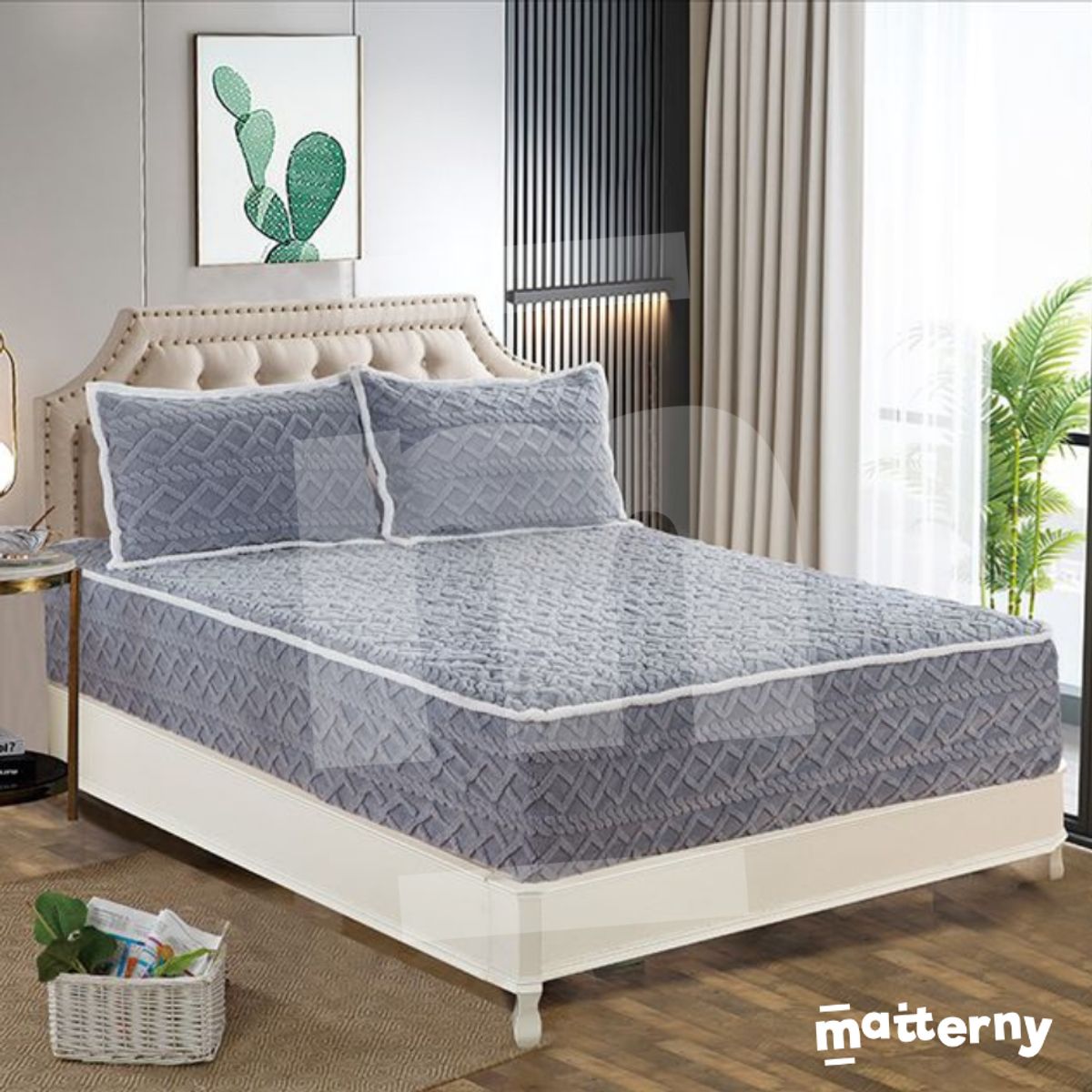 CASATEX - Protector De Colchón Impermeable Suave + 2 Fundas De Almohada KING