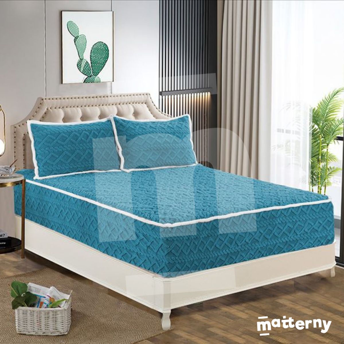 CASATEX - Protector De Colchón Impermeable Suave + 2 Fundas De Almohada KING