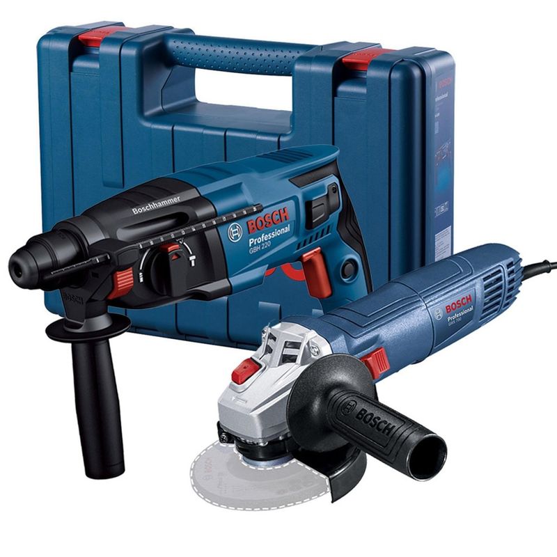 BOSCH - Rotomartillo SDS Plus 720W GBH 220 + Amoladora Angular 4 1/2" 710W GWS 700 Bosch 0615.A00.1LV-000