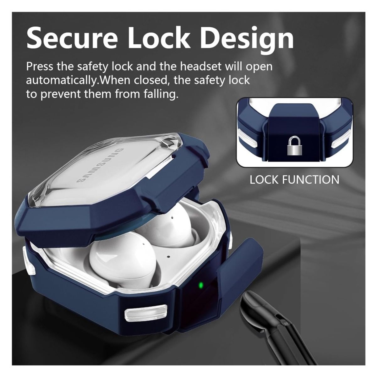 GENERICO - Case Estuche Funda para Galaxy buds 2 - TPU Azul