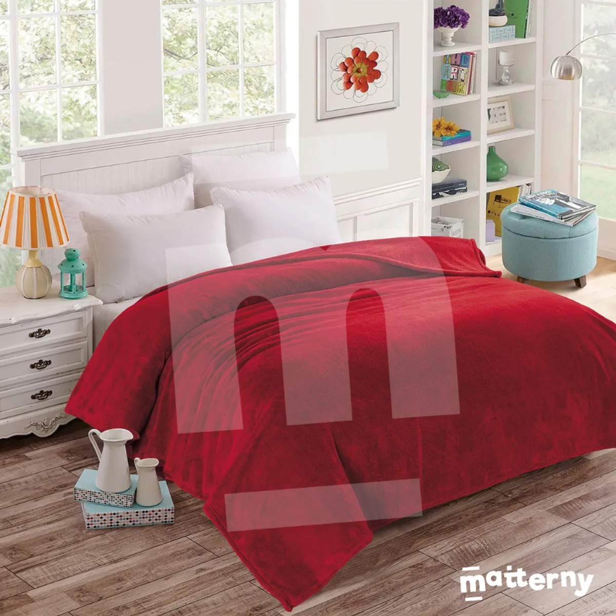 CASATEX - Manta Antialérgica Peluche CASATEX 2 PLAZAS Rojo