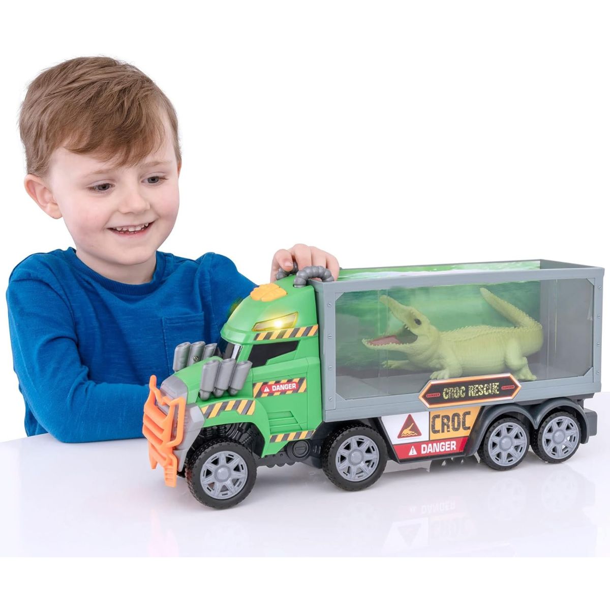 TEAMSTERZ - Juguete Carro Monster Rescate Cocodrilo Teamsterz