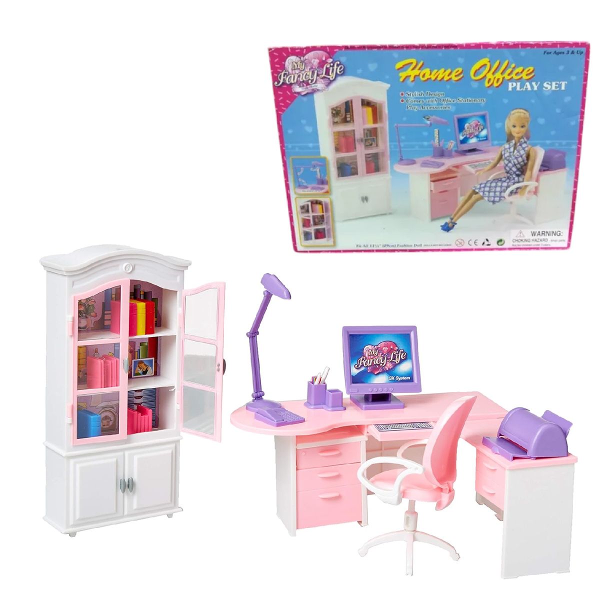 GENERICO - Nuevo Juego De Mueble Oficina Para Muñeca