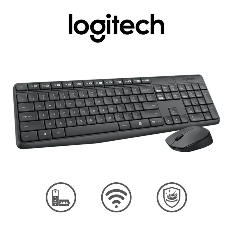 LOGITECH - KIT LOGITECH TECLADO Y MOUSE MK235 Wireless