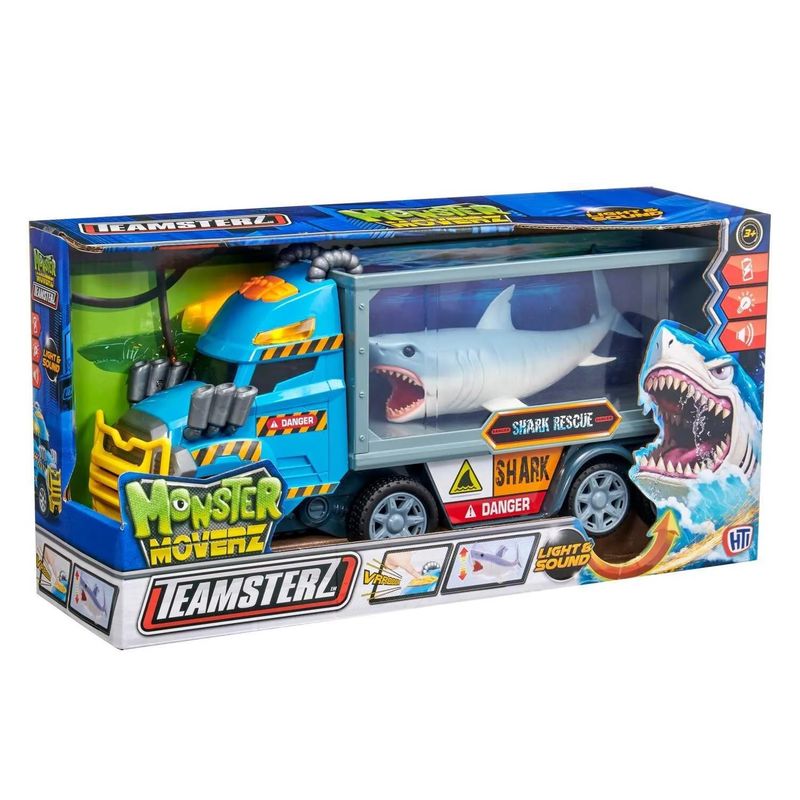TEAMSTERZ - Juguete Carro Monster Rescate Tiburón Teamsterz