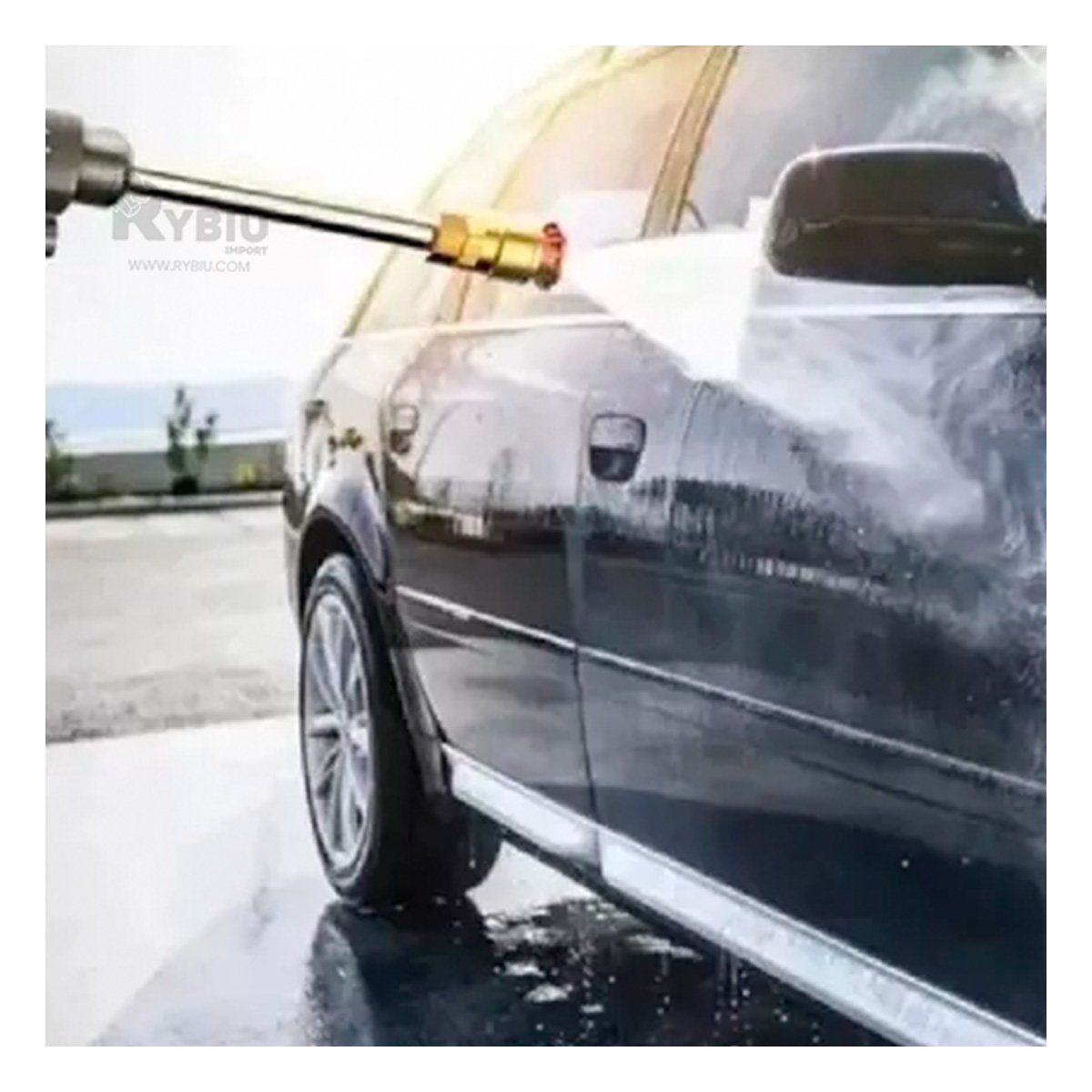 GENERICO - Hidrolavadora para Limpieza Eficaz Negro Y+Papel de Regalo