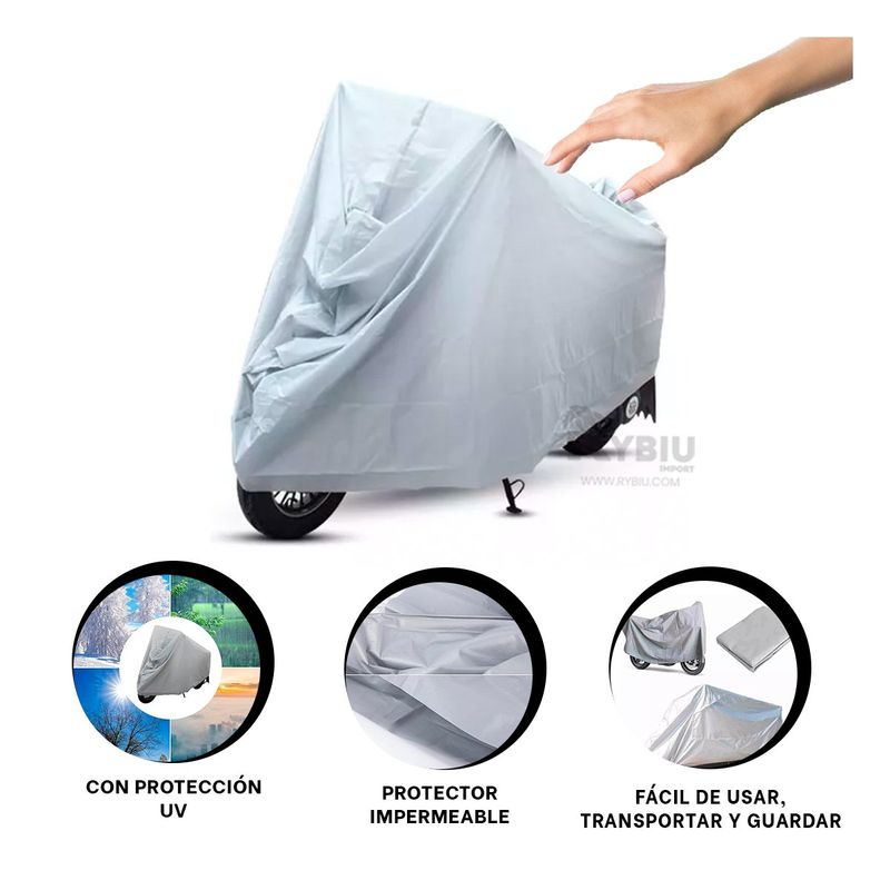 GENERICO - Cubierta para Vehiculo Motorizado en Plomo Y+Gift MiniAgenda