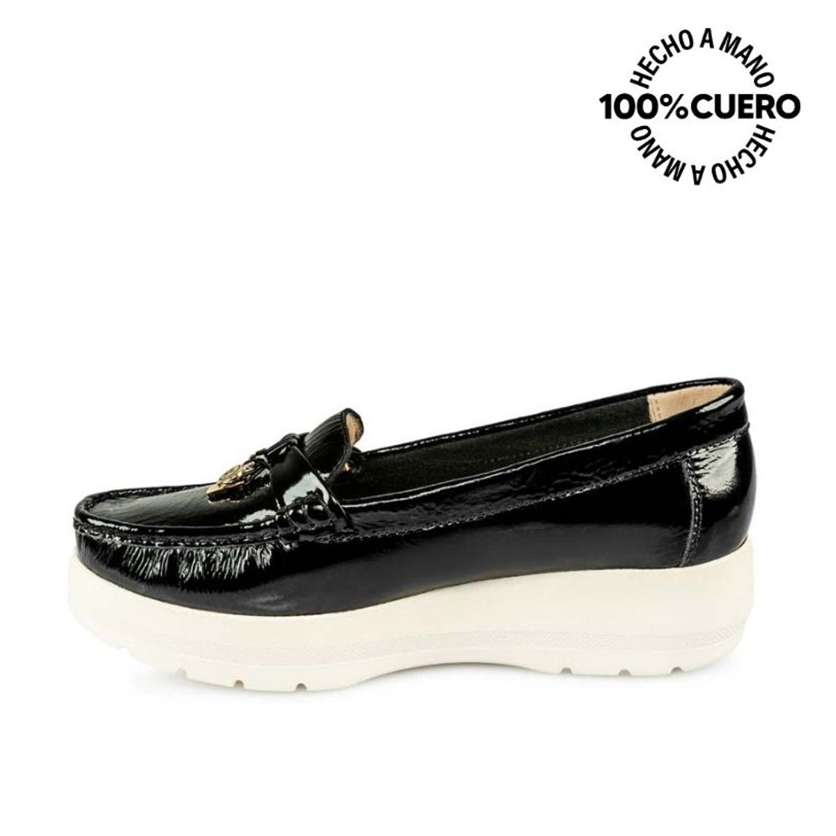 VIALE - Zapato Mocasín Casual DOM-2505 Negro Viale Cuero