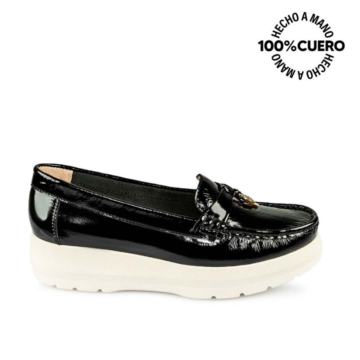 VIALE - Zapato Mocasín Casual DOM-2505 Negro Viale Cuero