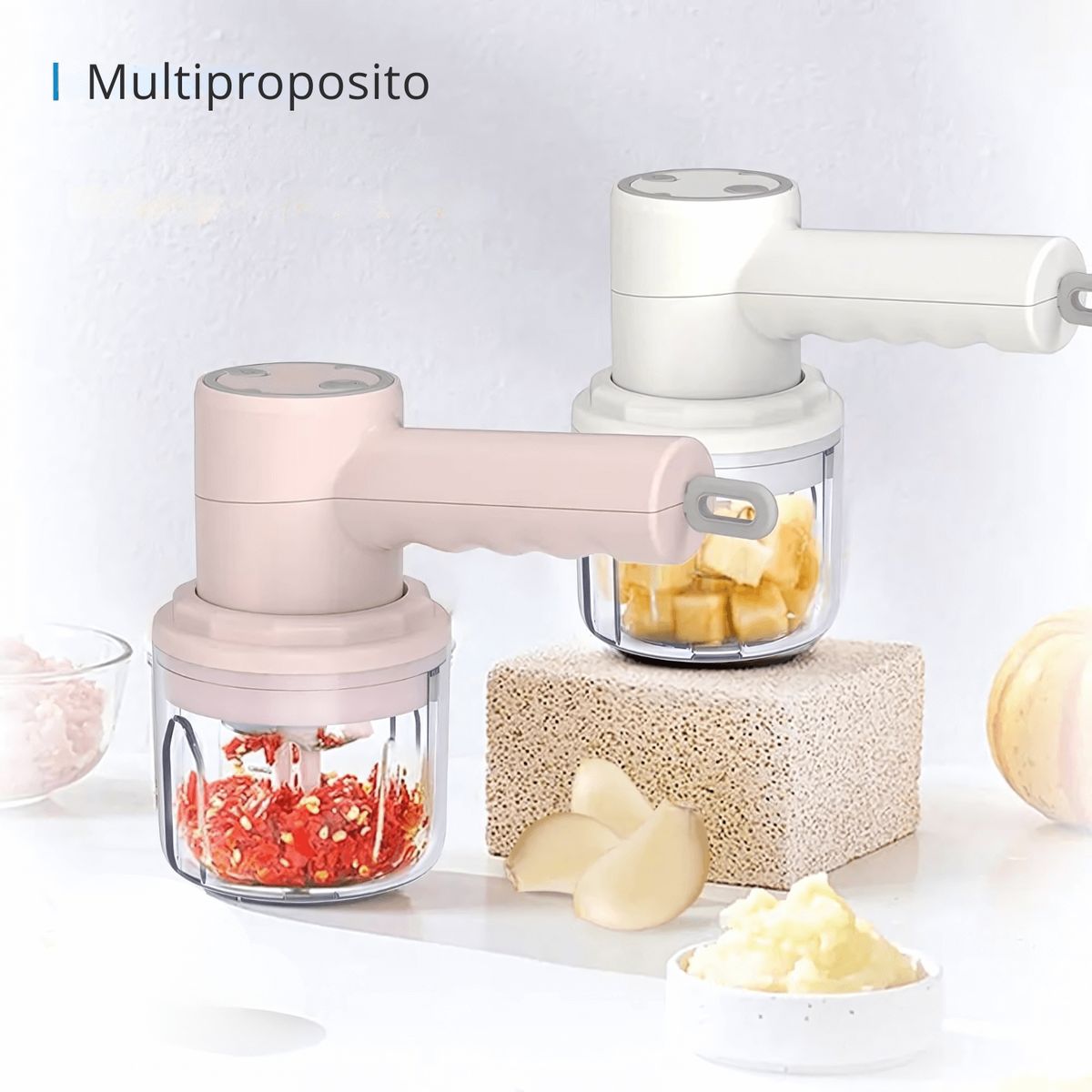 GENERICO - Batidor y procesador recargable con USB