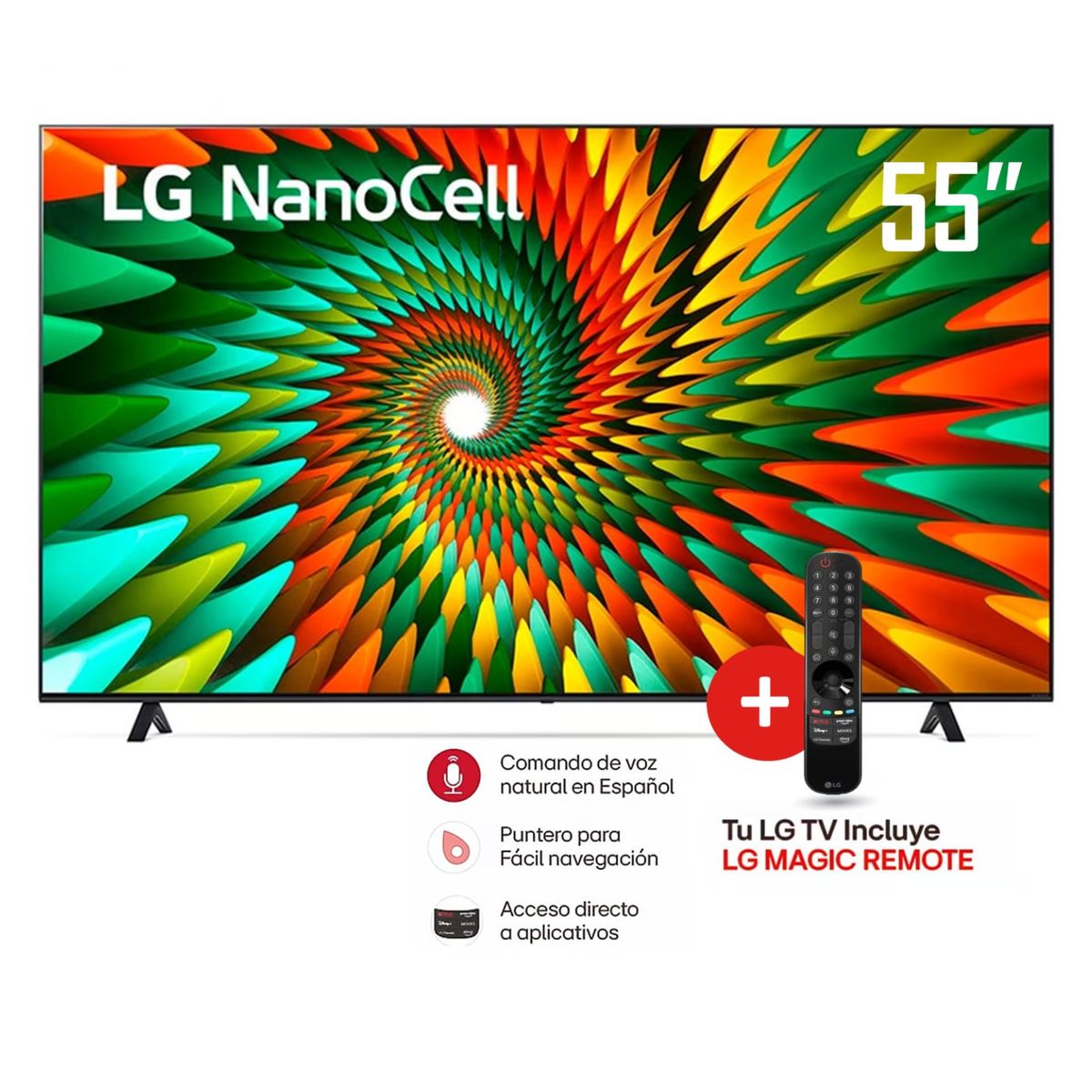 LG - Televisor LG 55” NanoCell UHD 4K Smart TV 55NANO77SRA