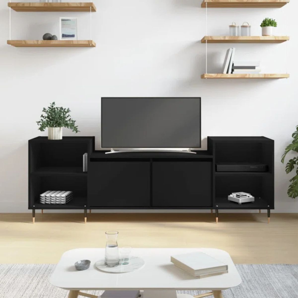 GENERICO - Muebles de TV 55 Teieri Negro R&R MUEBLES
