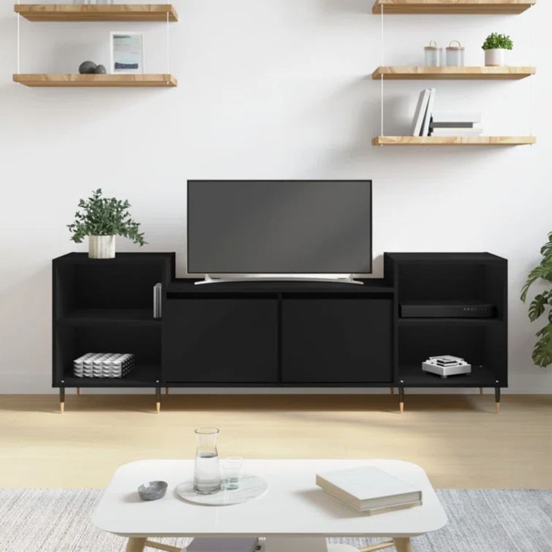 GENERICO - Muebles de TV 55 Teieri Negro R&R MUEBLES