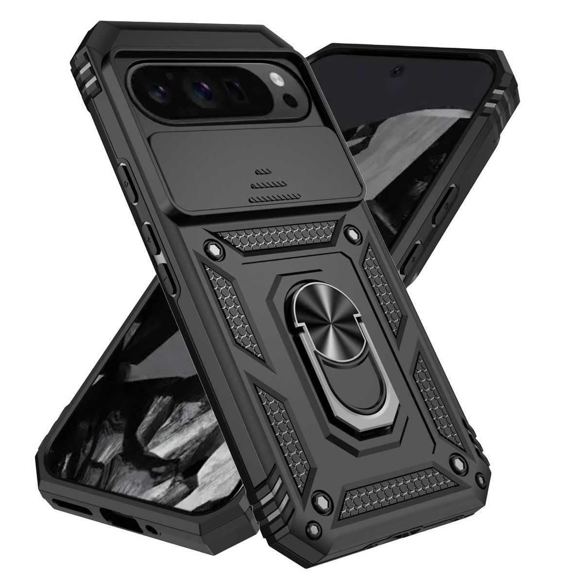 GENERICO - Case Funda para Google Pixel 9 / Pixel 9 Pro Protector - NEGRO