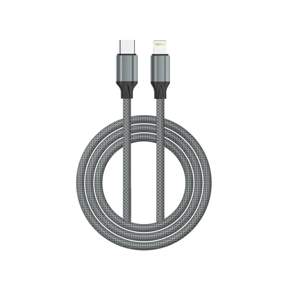 LDNIO - Cable Compatible con iPhone LC441I USB-C a Lightning 30w 1m Gris