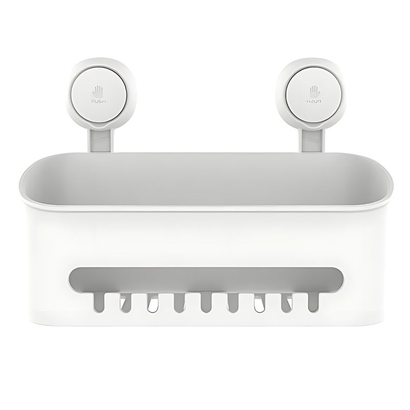 GENERICO - Cesta de almacenamiento rectangular con ventosas de succión al vacío