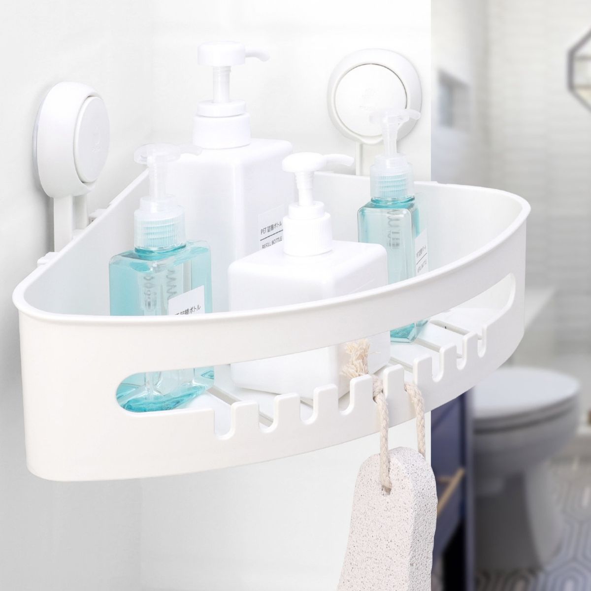 GENERICO - Organizador triangular con ventosas de succión al vacío