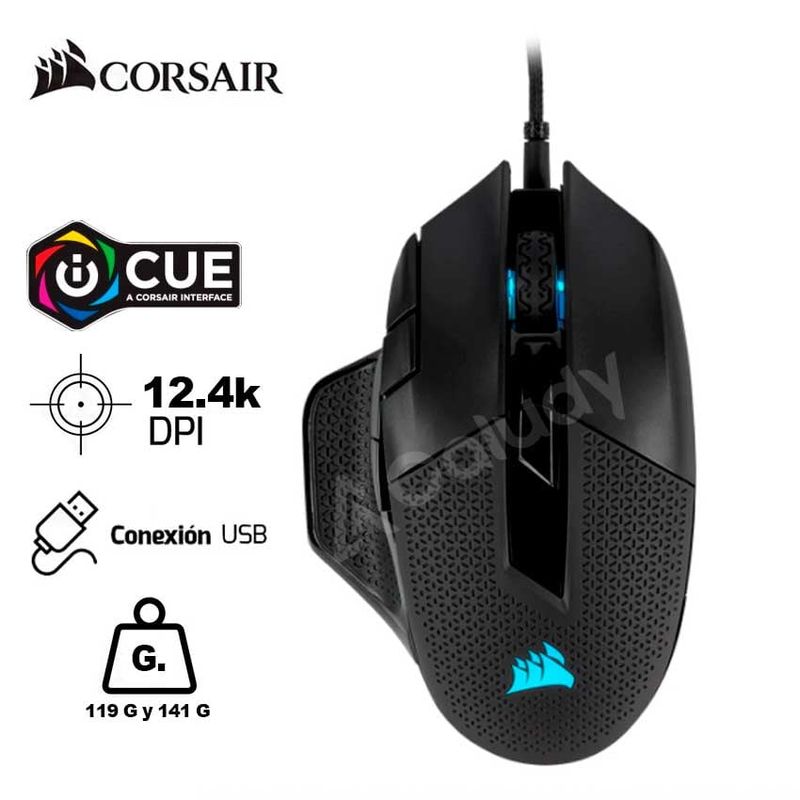 CORSAIR - Mouse Gamer Corsair personalizable FPSMOBA NIGHTSWORD RGB