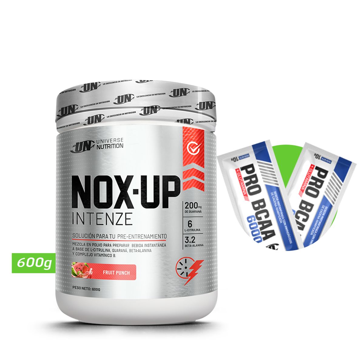 UNIVERSE NUTRITION - Nox up intenze 600gr pre entreno un fruit punch + regalos