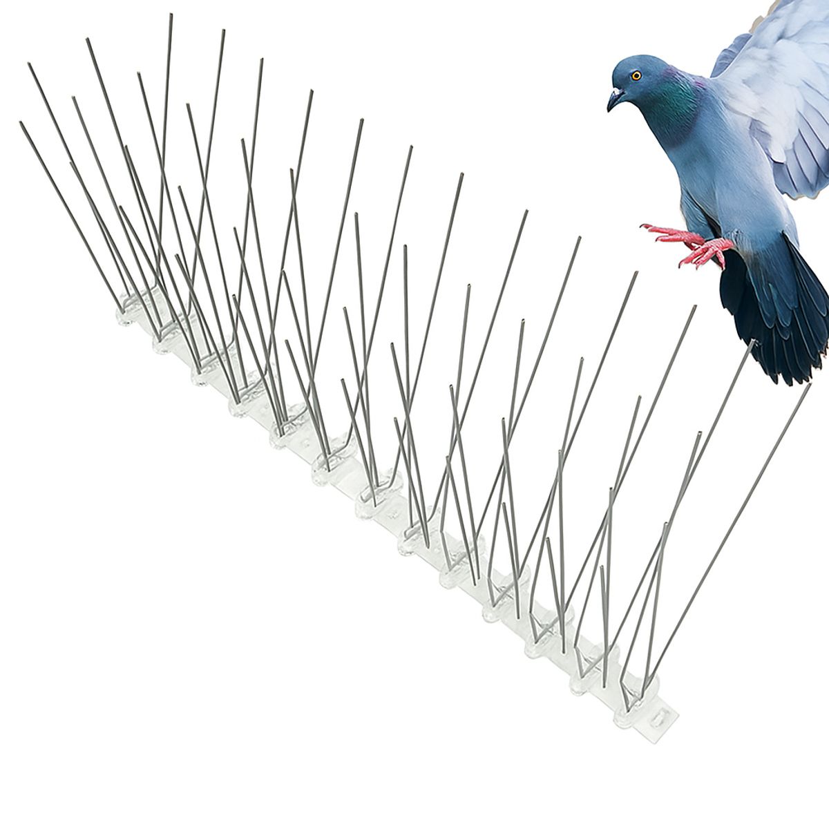 GENERICO - PACK DE 5 AHUYENTADORES REPELENTE PARA AVE PALOMA 50 CM 60 PÚAS