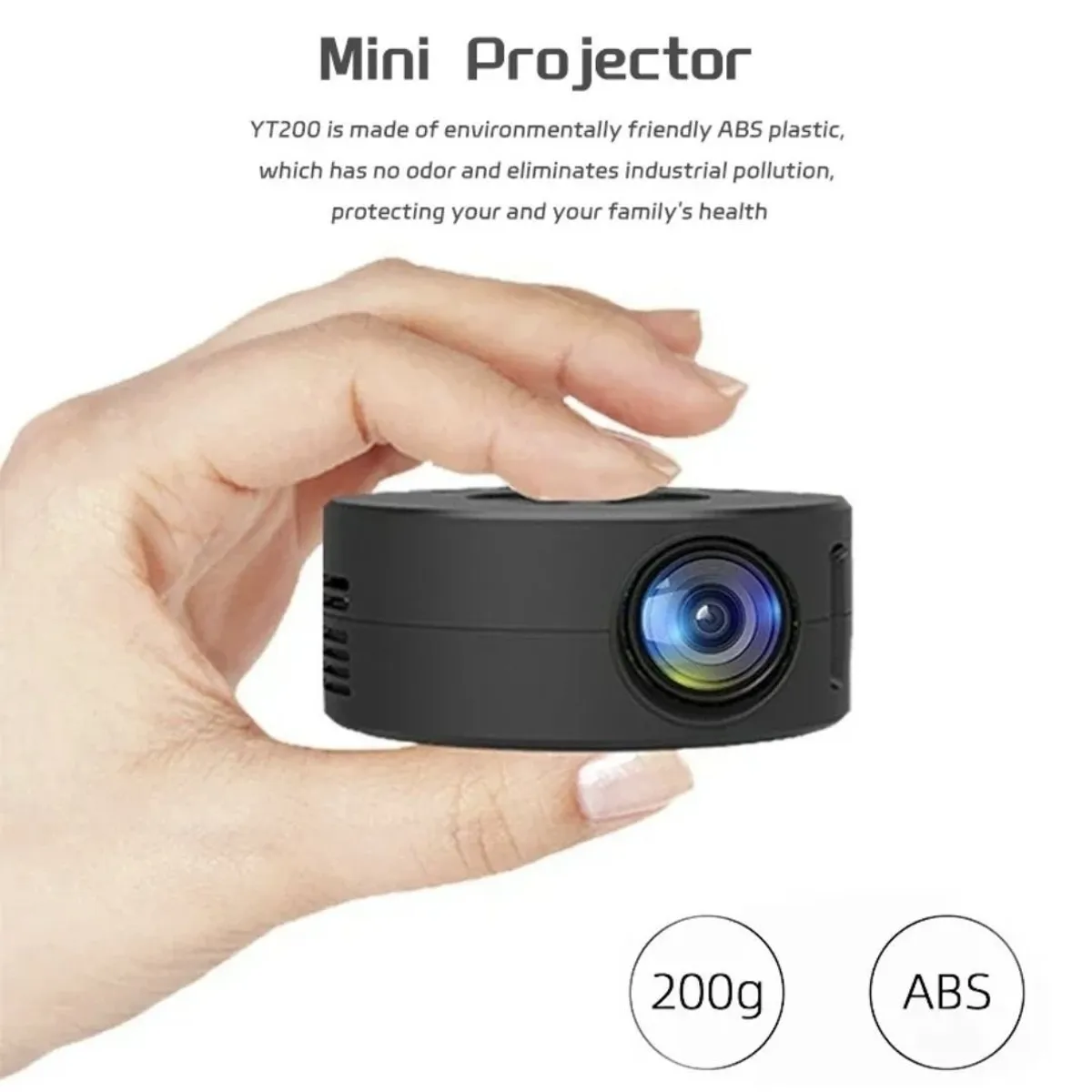 GENERICO - Mini Proyector Inteligente YT200 Cine en Casa Portátil