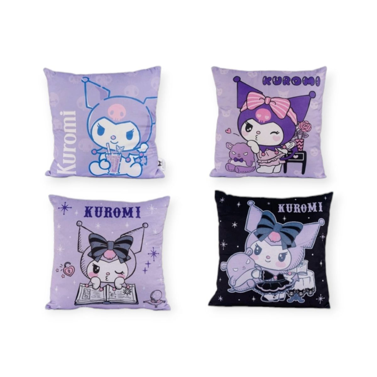 GENERICO - Pack de 4 Cojines de Personaje Favorito de Poliéster y Napa