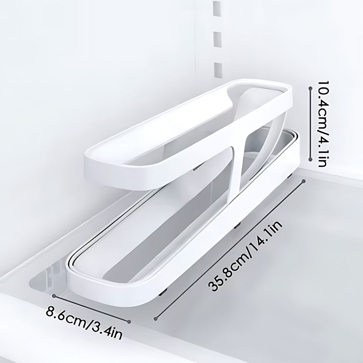 GENERICO - Dispensador de huevos 2 niveles organizador para refrigerador