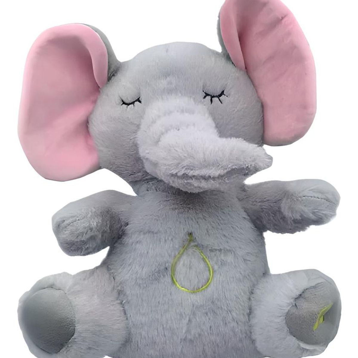 GENERICO - PELUCHE MUSICAL SENSORIAL RELAJANTE RESPIRA CON LUZ ELEFANTE