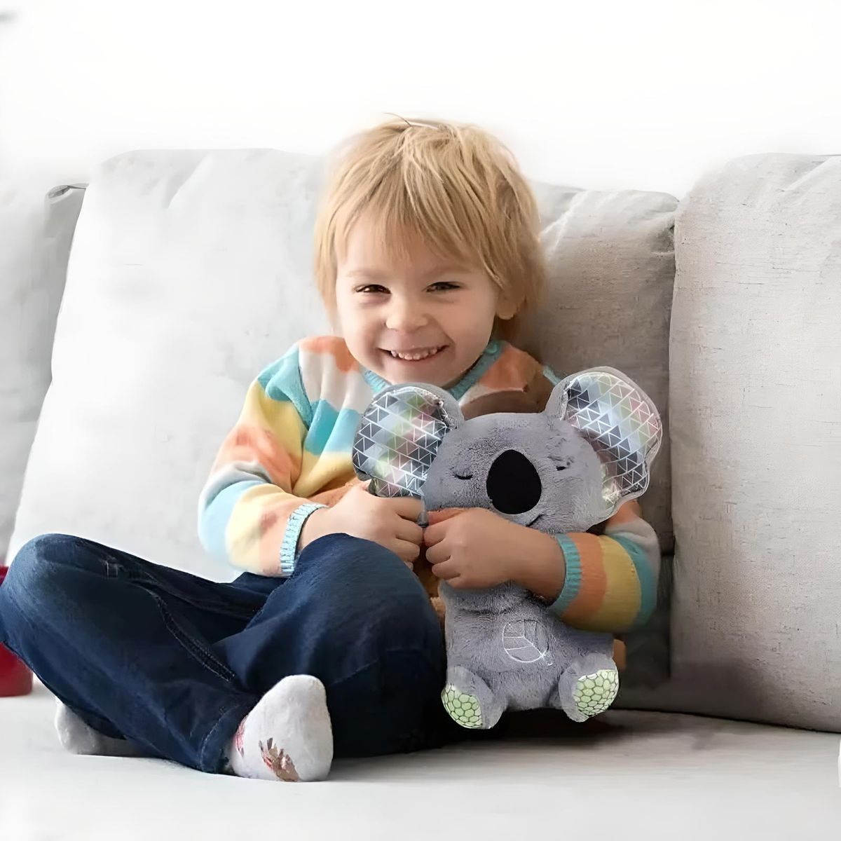 GENERICO - PELUCHE MUSICAL SENSORIAL RELAJANTE RESPIRA CON LUZ KOALA