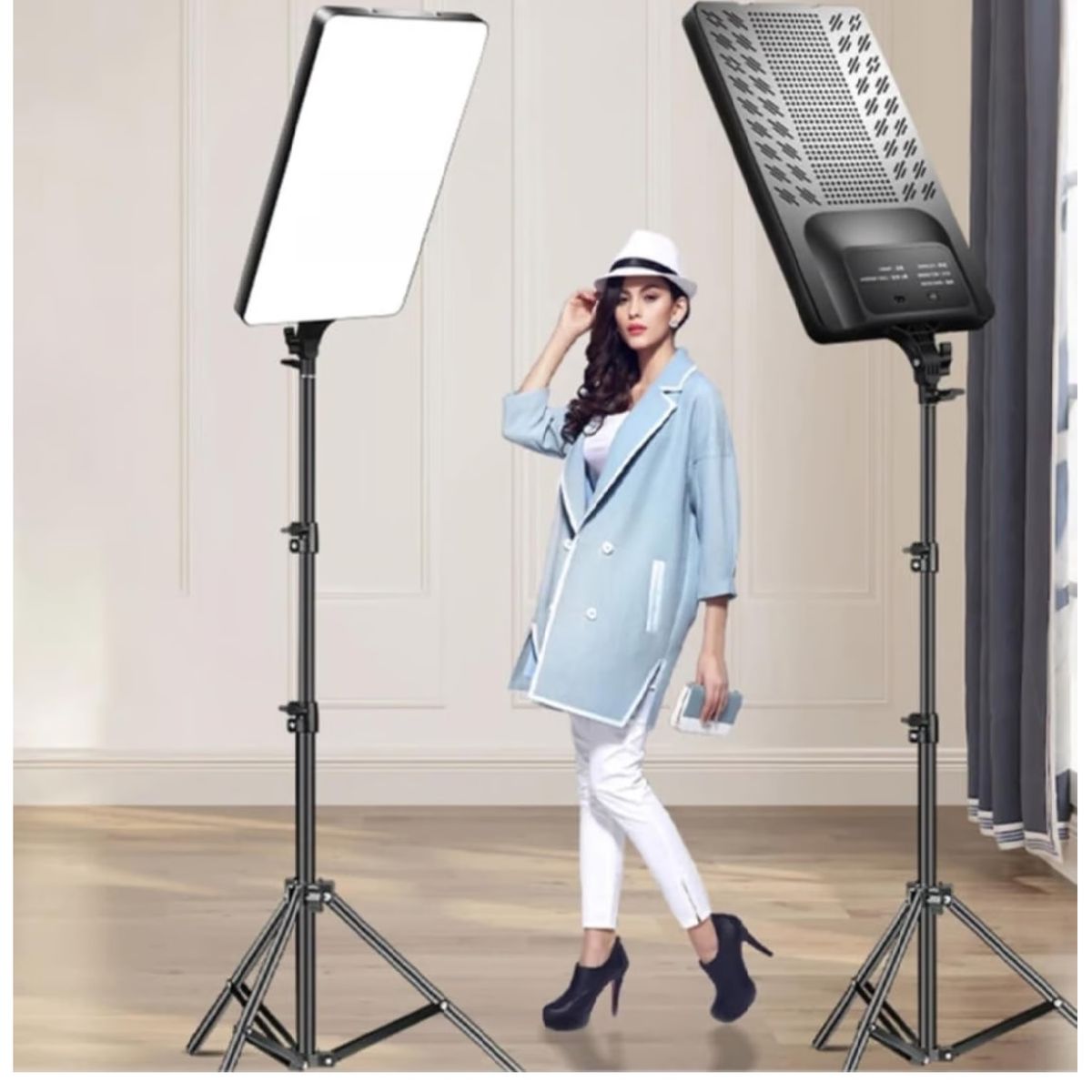 GENERICO - PANEL LUZ LED PARA VIDEOS Y FOTOGRAFIA DE 45x30 CM MAS TRIPODE