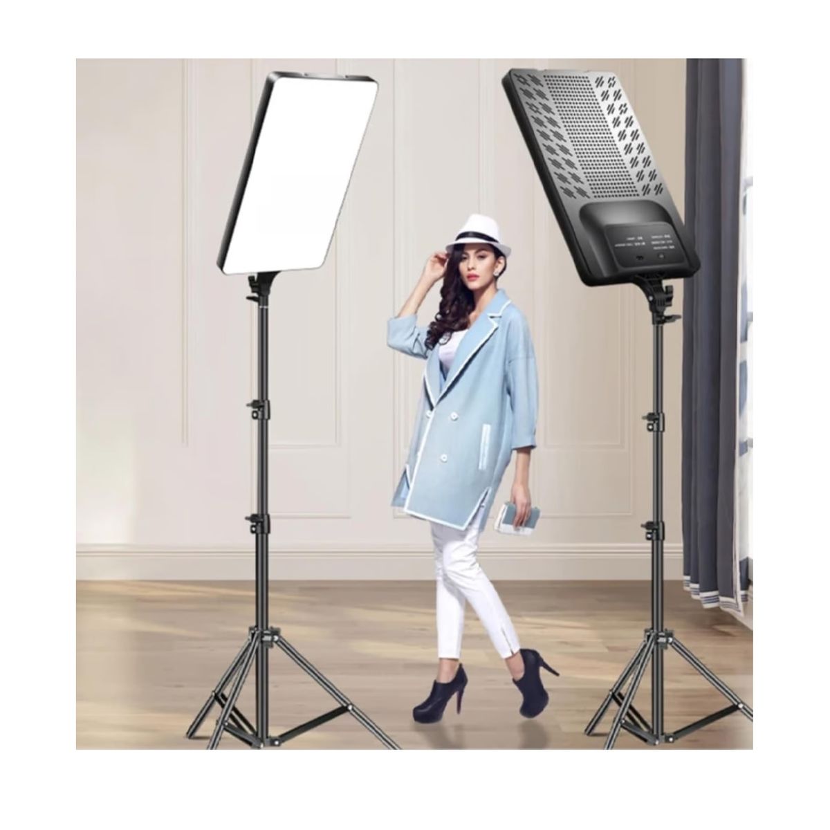 GENERICO - PANEL LUZ LED PARA VIDEOS Y FOTOGRAFIA DE 45x30 CM MAS TRIPODE