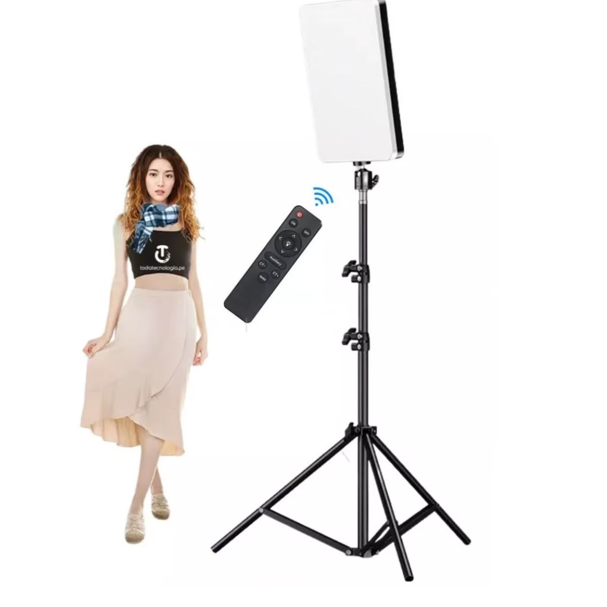 GENERICO - PANEL LUZ LED PARA VIDEOS Y FOTOGRAFIA DE 45x30 CM MAS TRIPODE