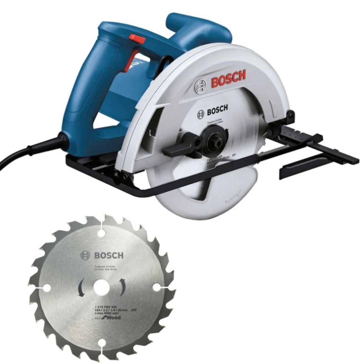 BOSCH - Sierra Circular 7 1/4" (184 mm) 1300W Corte en 90° 64mm Bosch GKS 130
