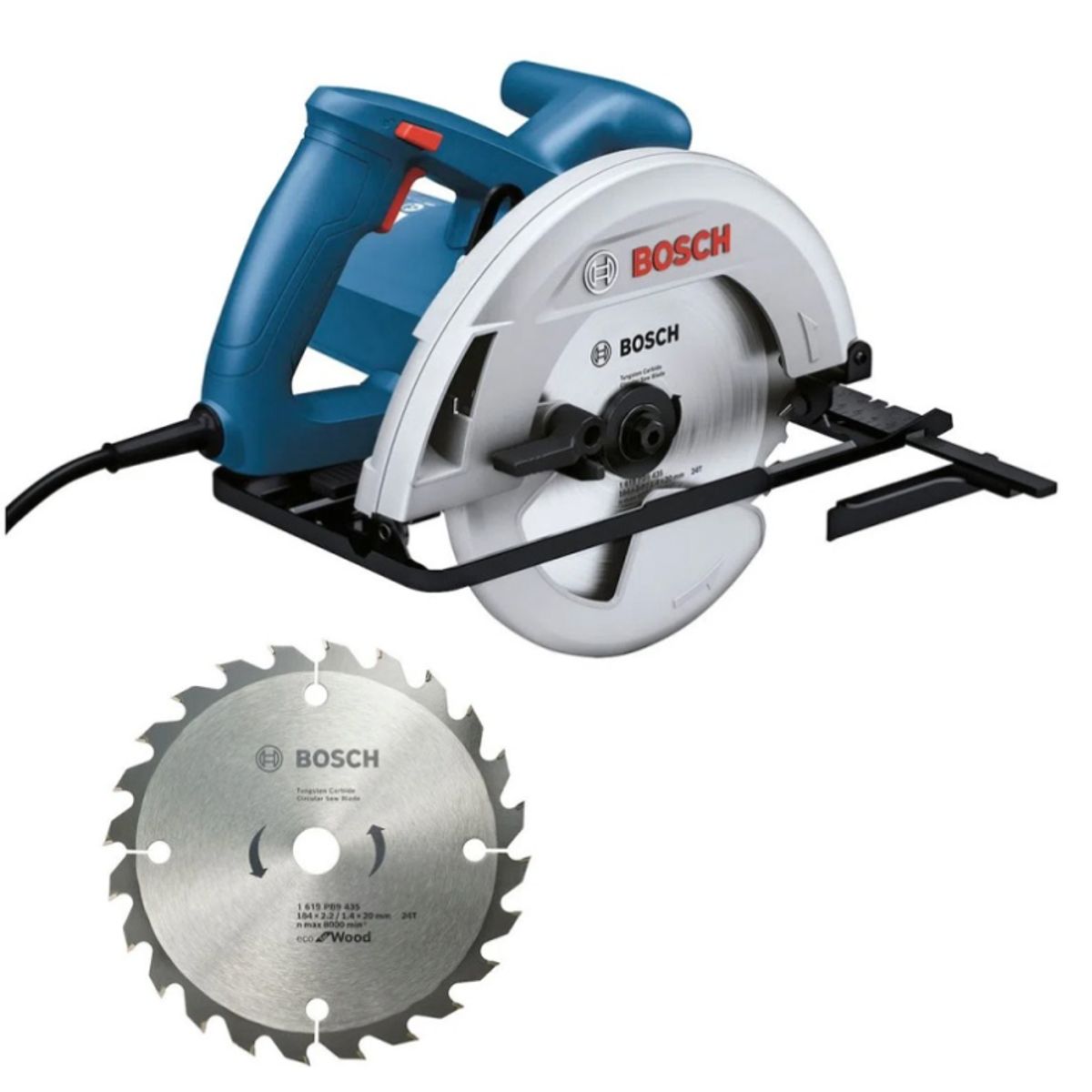 BOSCH - Sierra Circular 7 1/4" (184 mm) 1300W Corte en 90° 64mm Bosch GKS 130