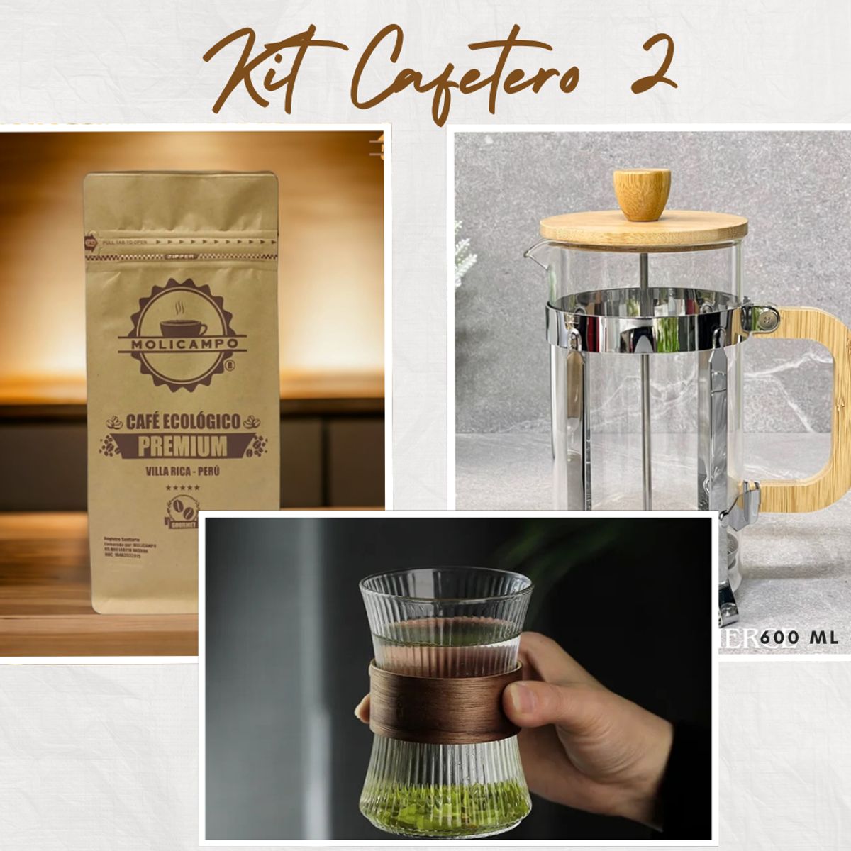 GENERICO - Kit cafetero  Prensa + taza +café