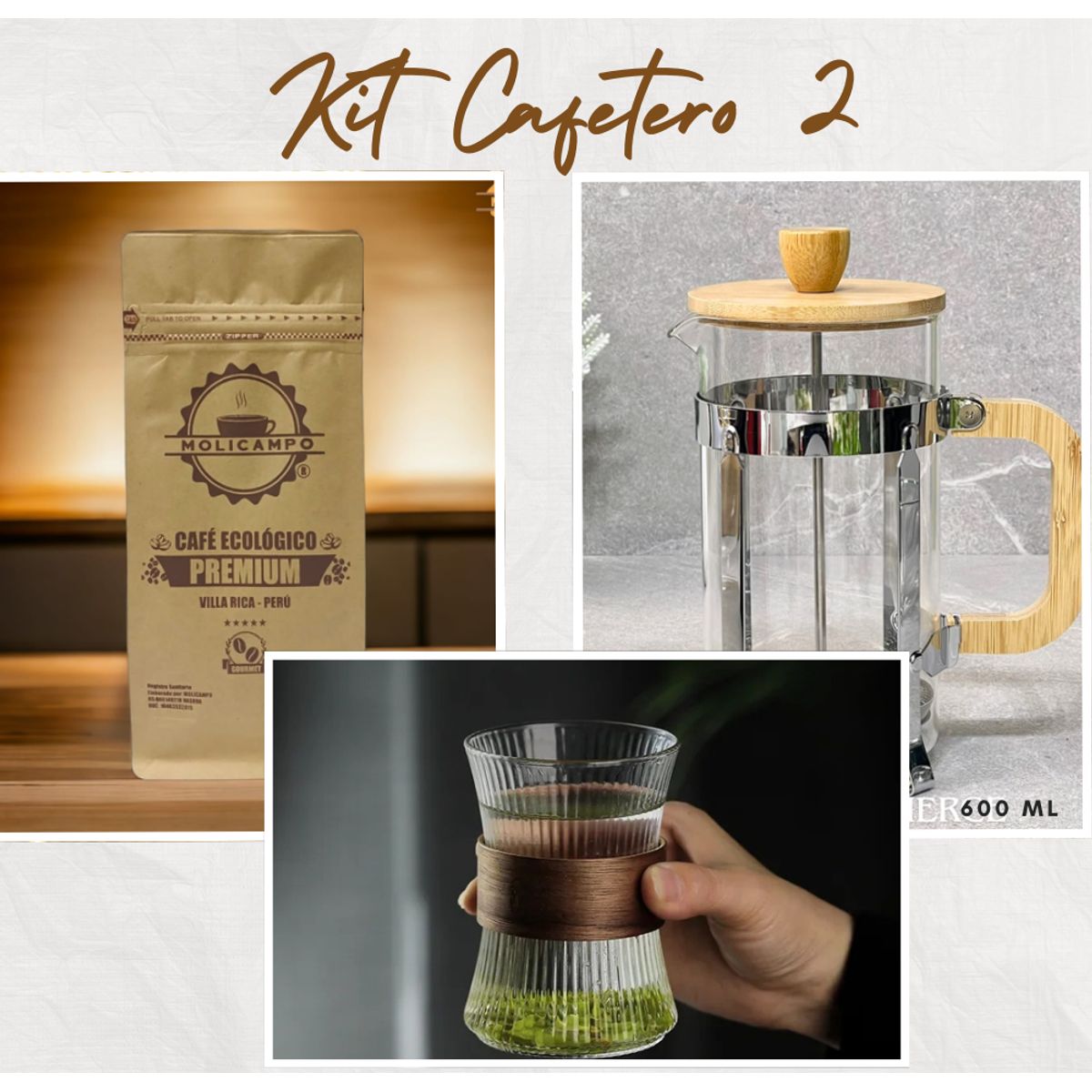 GENERICO - Kit cafetero  Prensa + taza +café