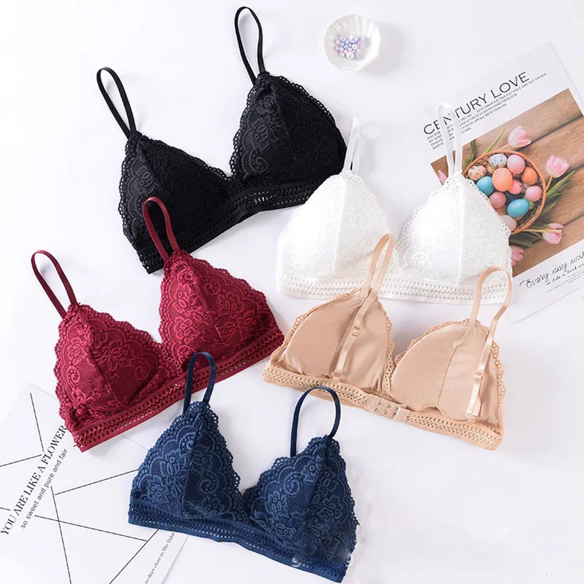 GENERICO - PACK X3 UNIDADES BRALLETTE ENCAJE