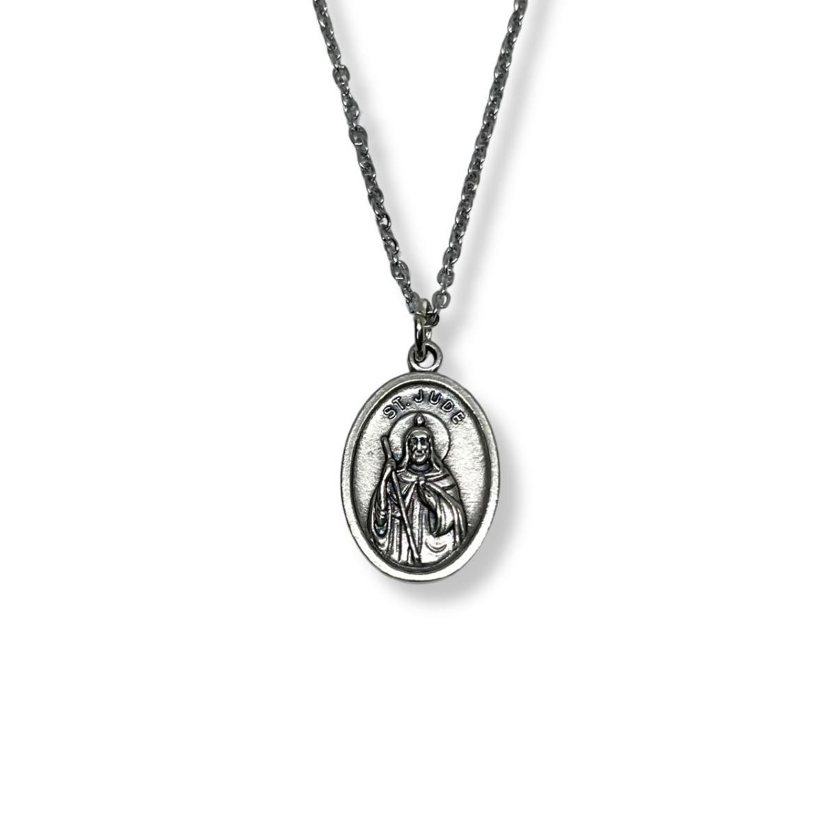 SANTORAL - Dije San Judas Tadeo y Cadena - Metal