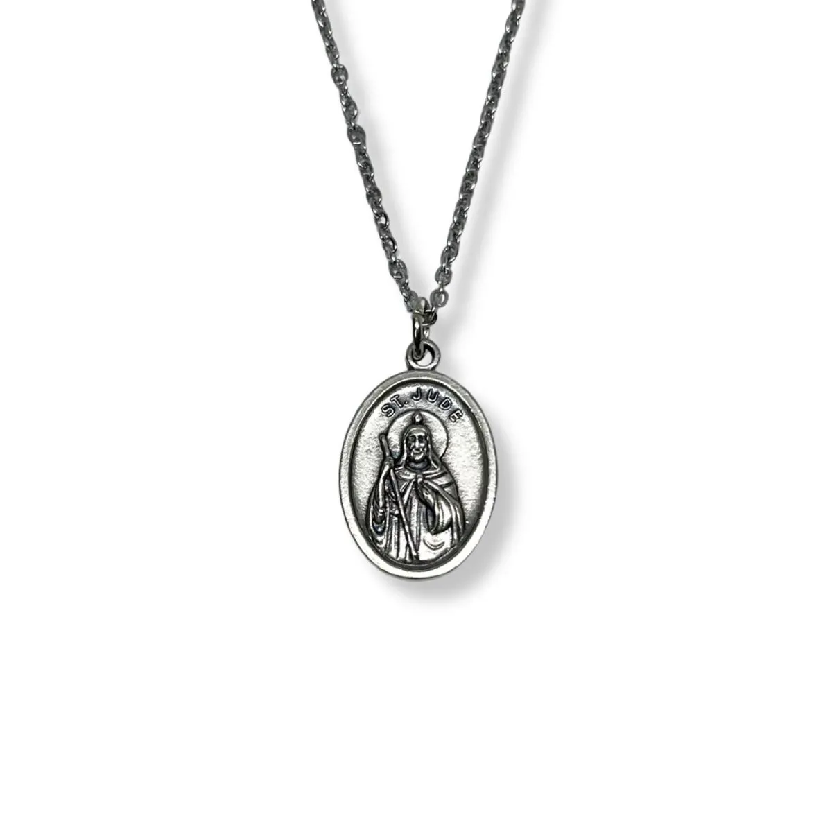 SANTORAL - Dije San Judas Tadeo y Cadena - Metal