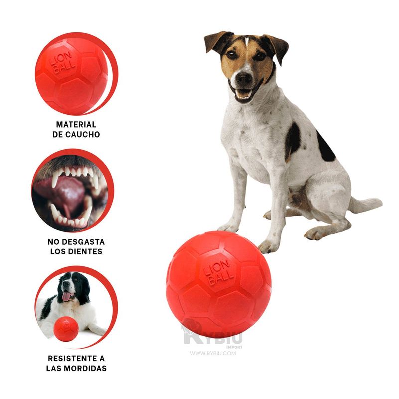 GENERICO - Balon Esferico para Perros en Rojo Y+Post-it Adhesivos
