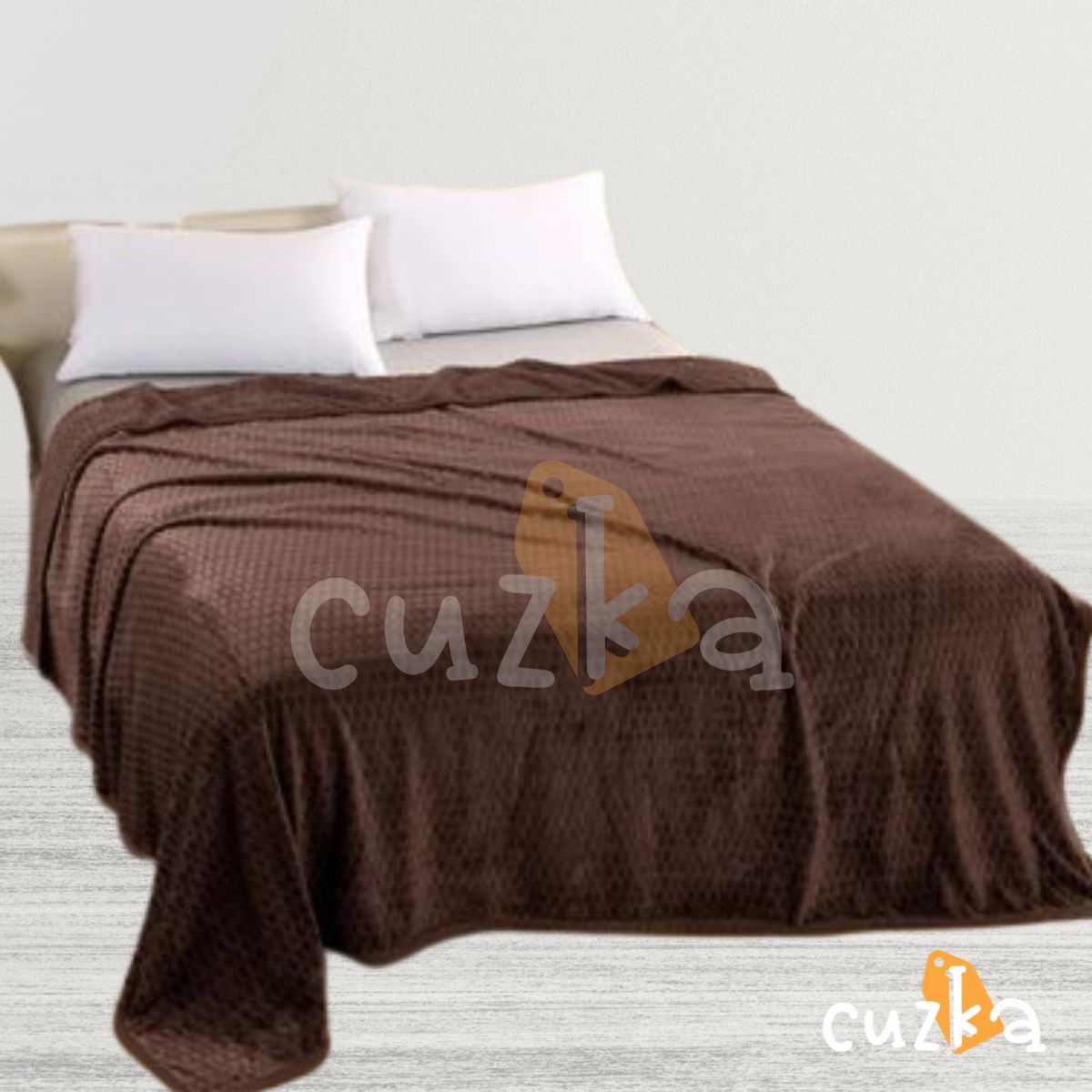 CASATEX - Manta polar delgada a cuadros QUEEN Chocolate