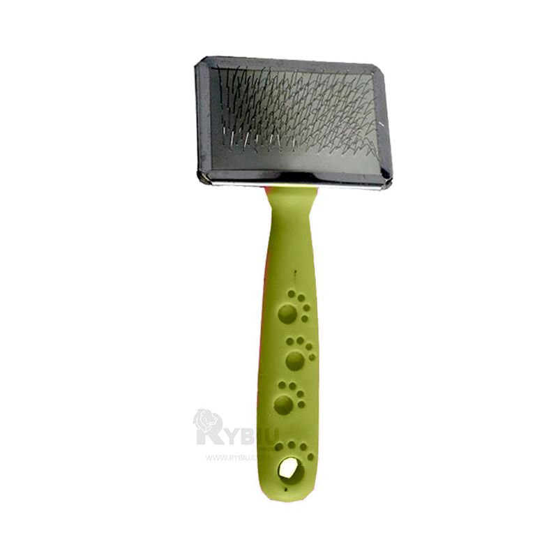GENERICO - Peineta Mascotas con Puntas de Metal Suave Talla S Verde