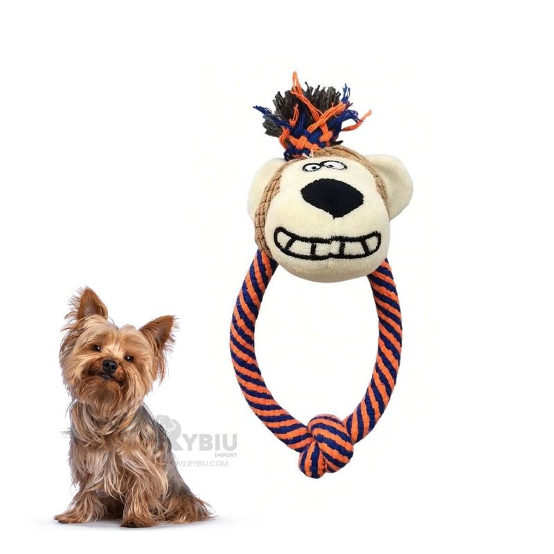 GENERICO - Juguete Masticable para Perros en Modelo Mono Y+Stickers