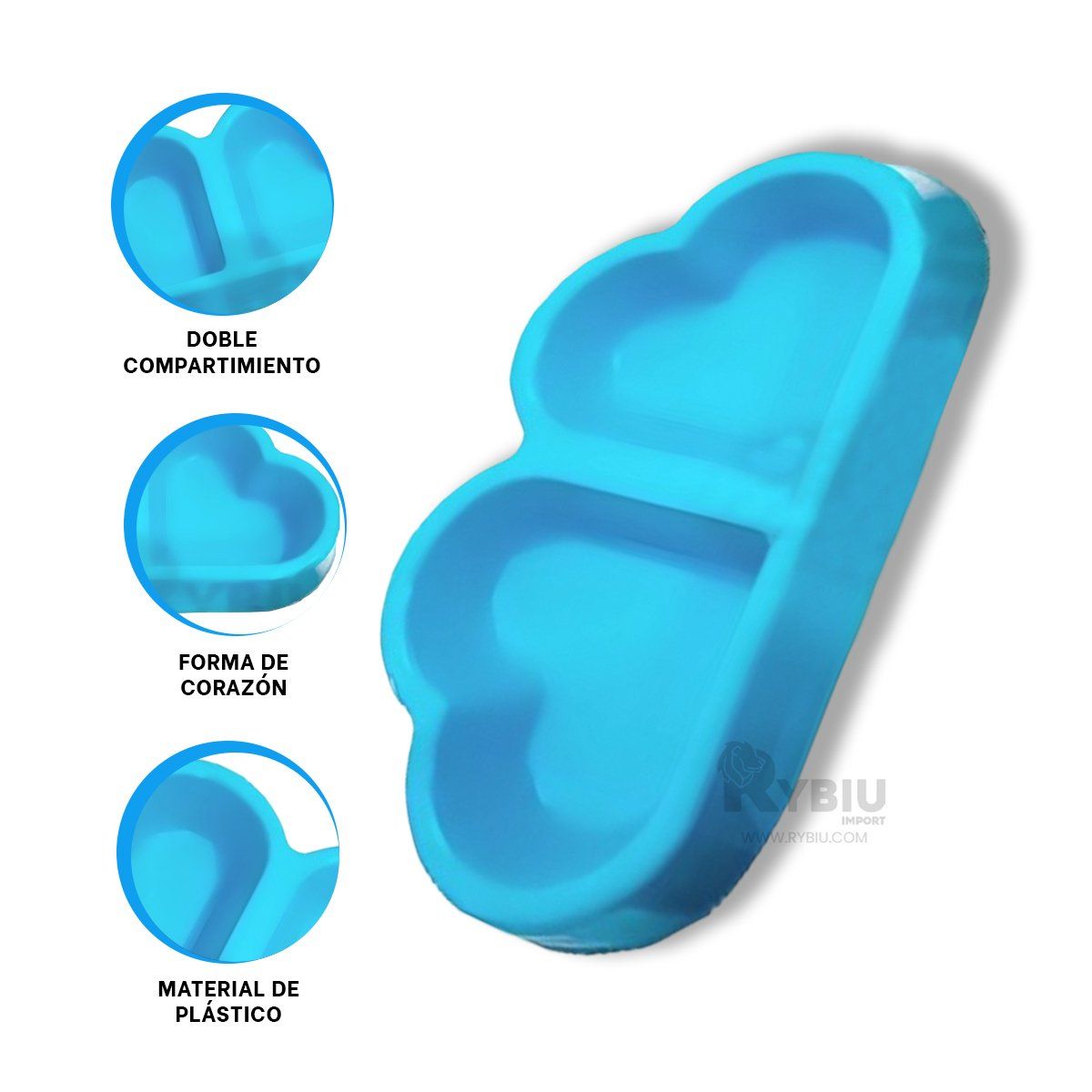 GENERICO - Platillo para Gatos y Perros Celeste Y+Envoltorio de Regalo