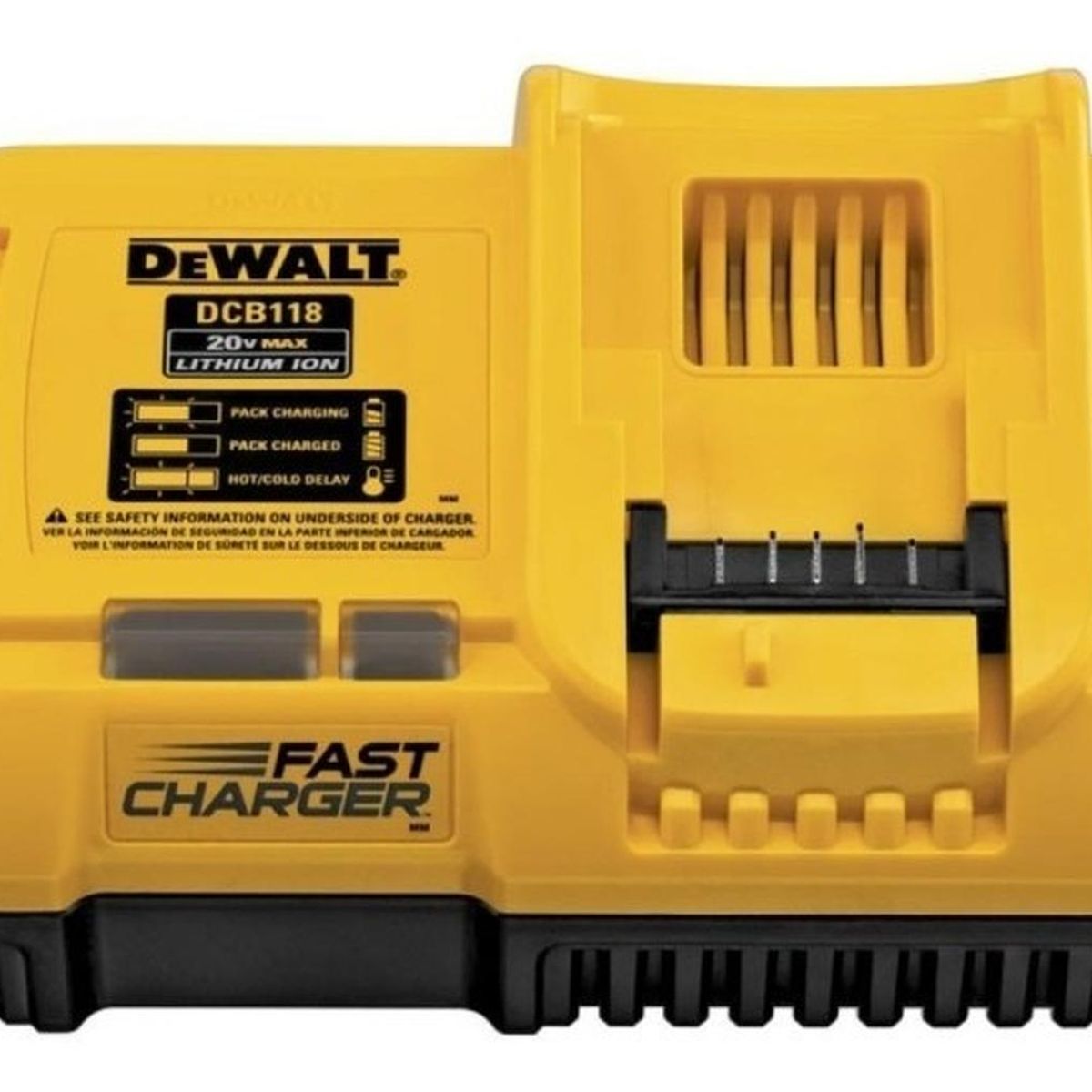 DEWALT - Cargador Rápido 220v Flexvolt 20v/60v Li-ion Dcb118 Dewalt