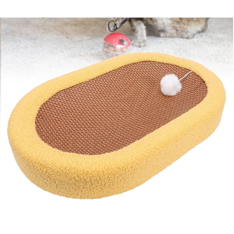 GENERICO - Cama rascador ovalado para gato sisal