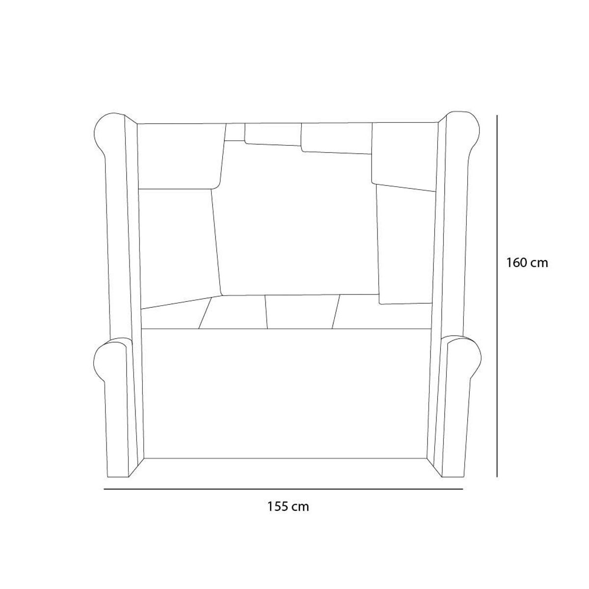 BARAKA HOME - Cabecera Signature Pontevedra 2 Plz - Gris oscuro
