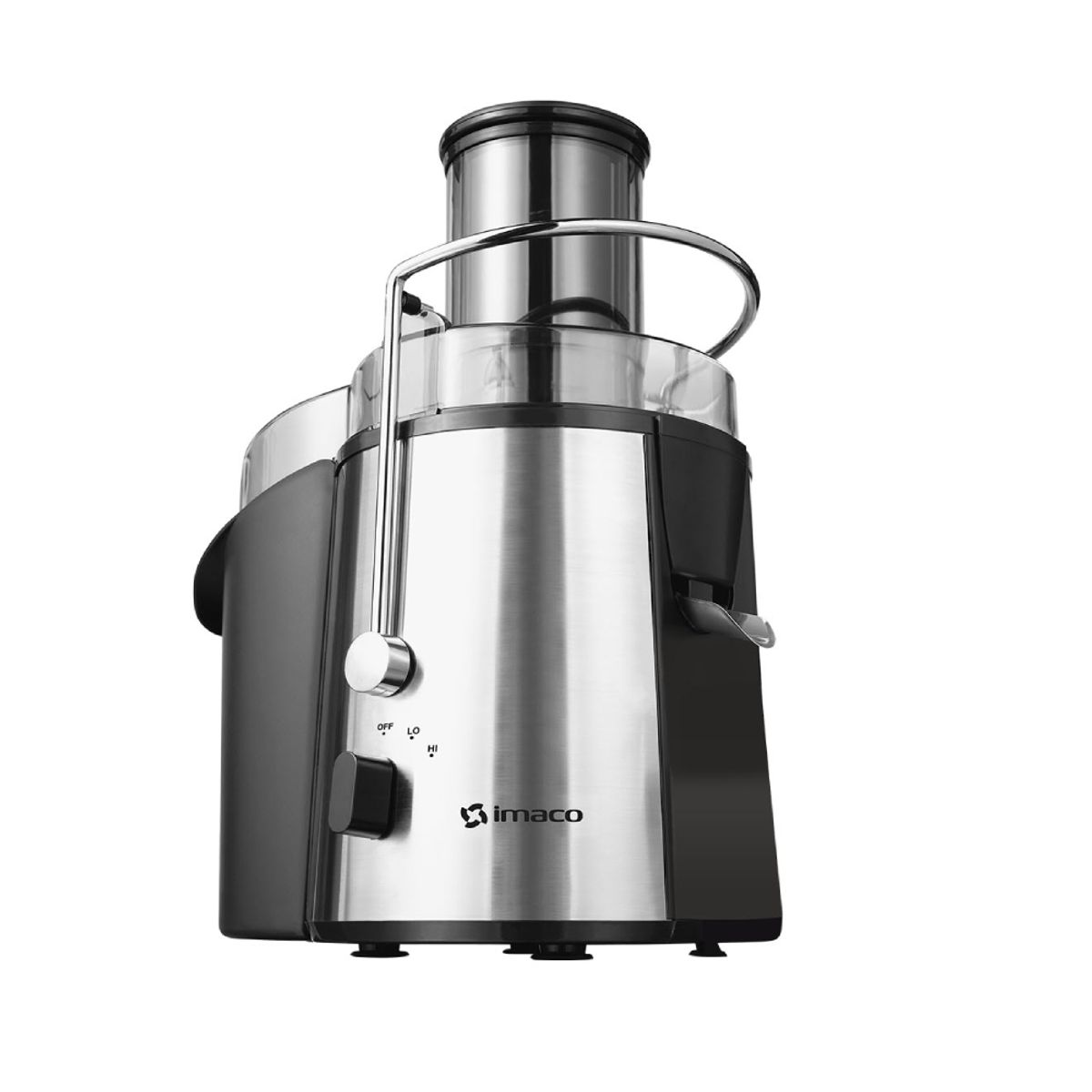 IMACO - Extractor de Jugos 700W Imaco JE26FC con Cuerpo de Acero Inoxidable