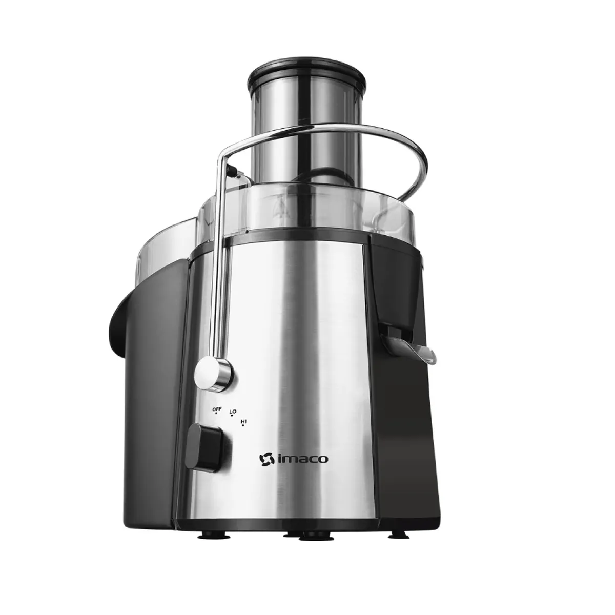 IMACO - Extractor de Jugos 700W Imaco JE26FC con Cuerpo de Acero Inoxidable